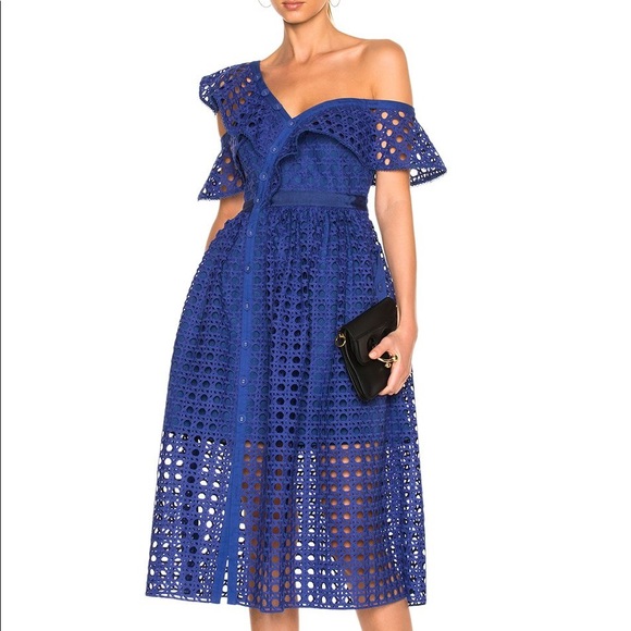 self portrait dress one shoulder